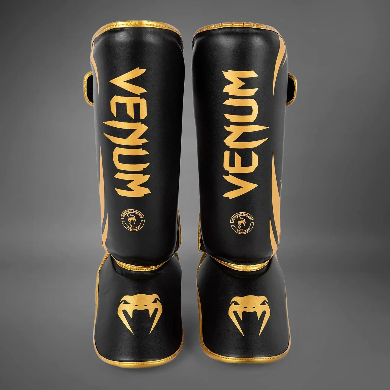 Venum Challenger Standup Shin Guards - Black/Gold