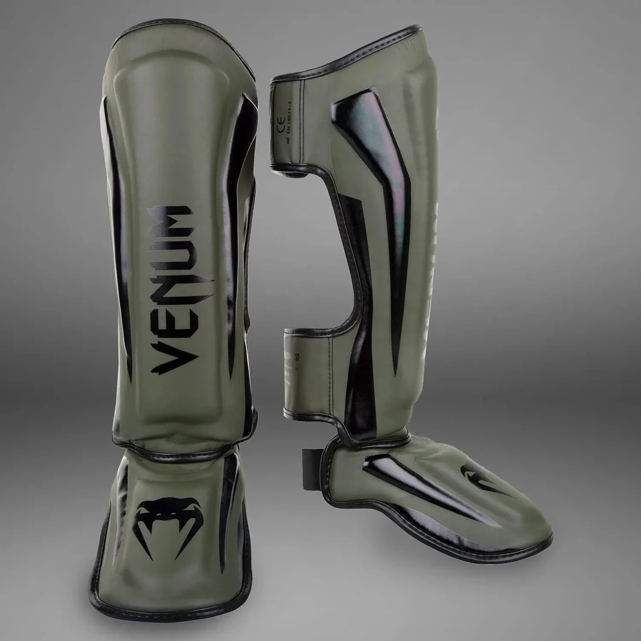 Venum Elite Standup Shin guards - Khaki/Black