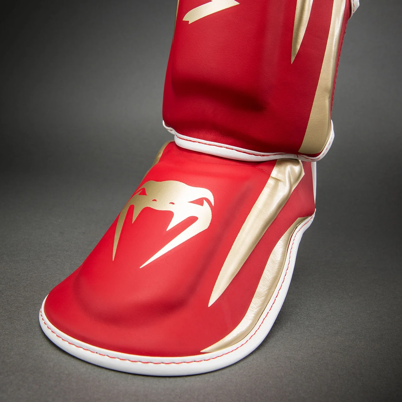 Venum Elite Shin Guards - Red