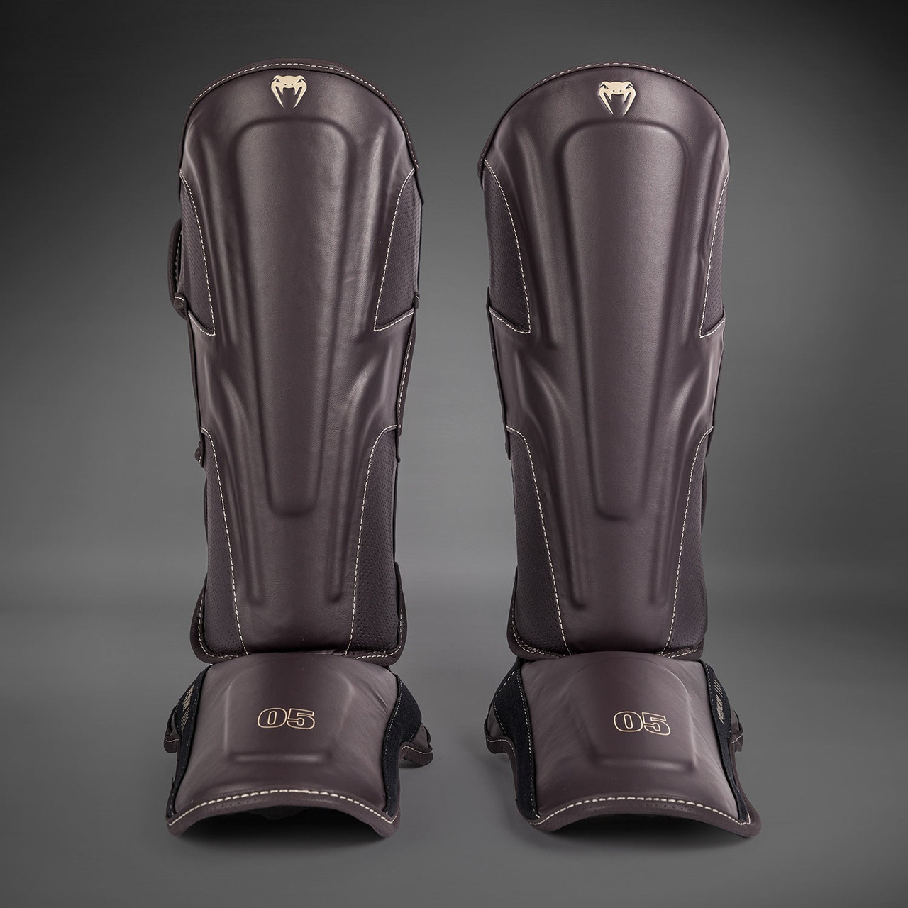 Venum Impact Evo Shin Guards - Chocolate