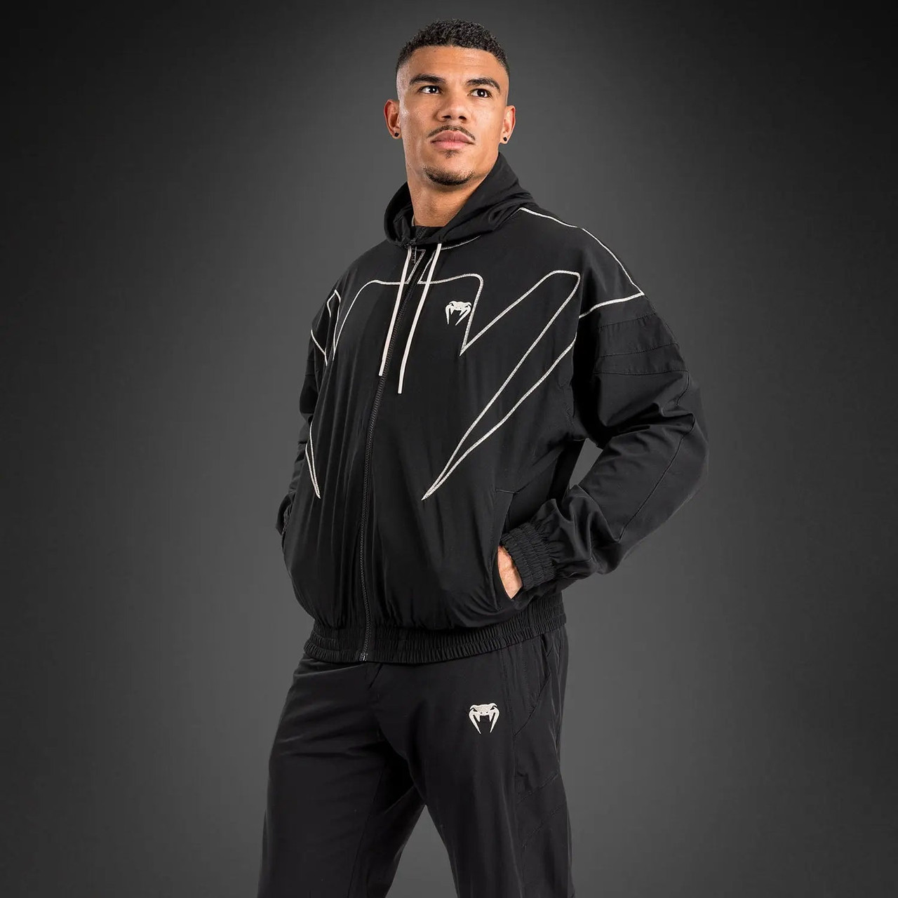 Venum Attack 90 Tracksuit Jacket - Black/White