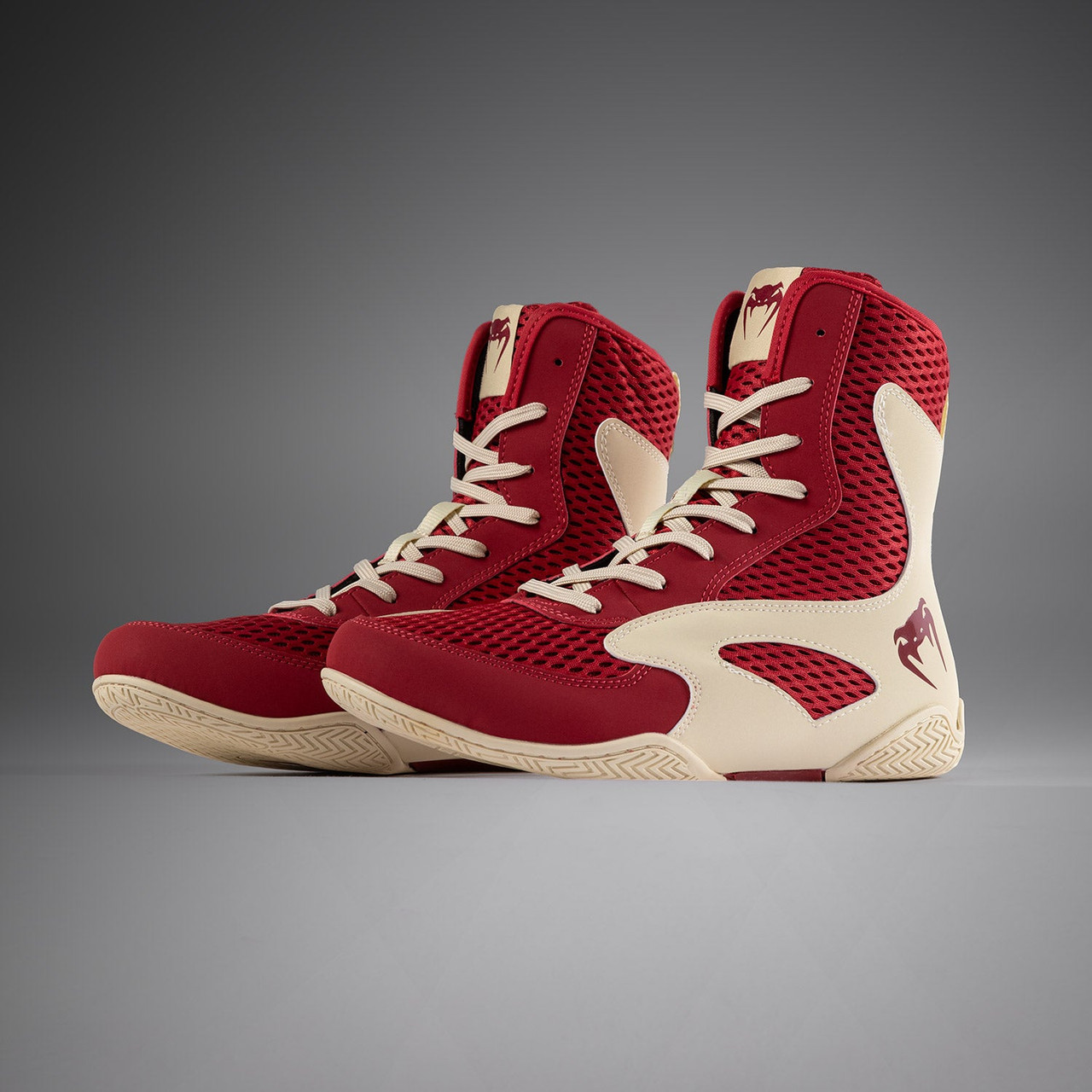 Venum Contender Boxing Shoes - Ruby Red/ Ivory