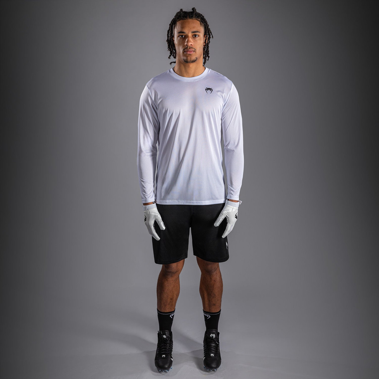 Venum Lineup Performance Long Sleeve T-Shirt - White/Black