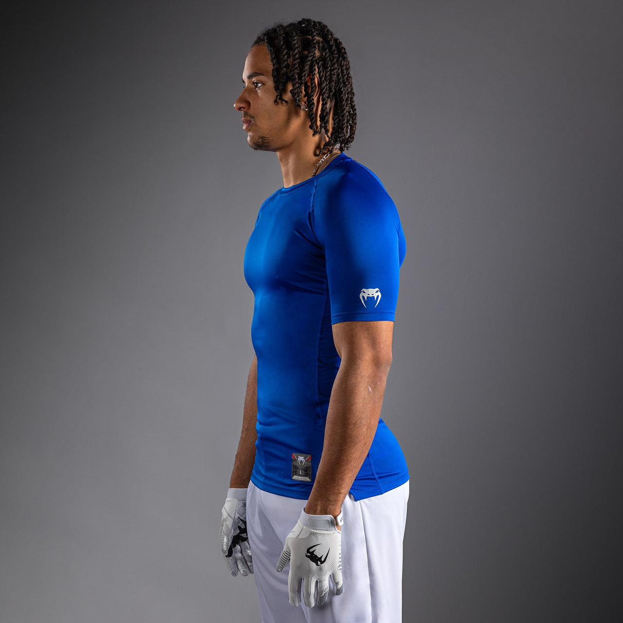 Venum Lineup Half Sleeve Compression Shirt Royal - Blue/White