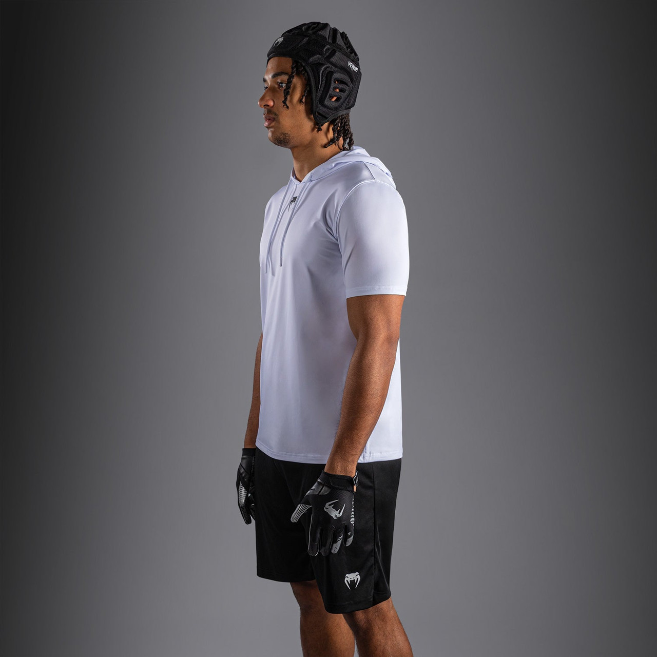 Venum Elite Short Sleeve Dry-Tech Hoodie - White