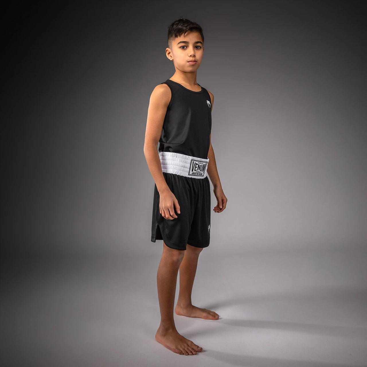 Venum Classic Youth Boxing Shorts - Black/White