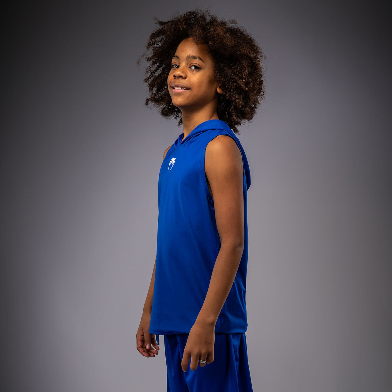 Venum Elite Kids Sleeveless Dry-Tech Hoodie - Royal Blue