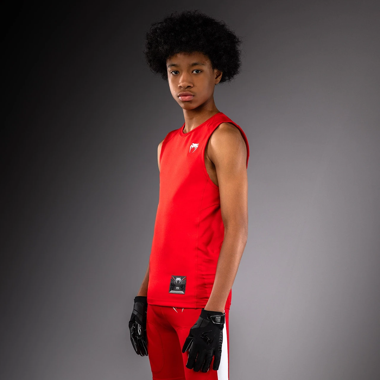 Venum Elite Kids Football Sleeveless Compression Jersey - Red