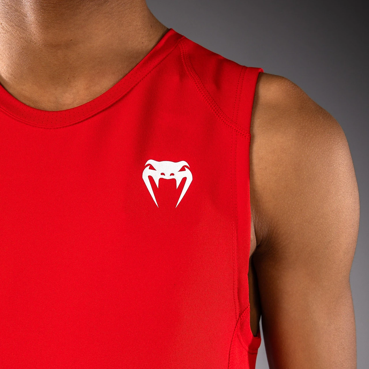 Venum Elite Kids Football Sleeveless Compression Jersey - Red