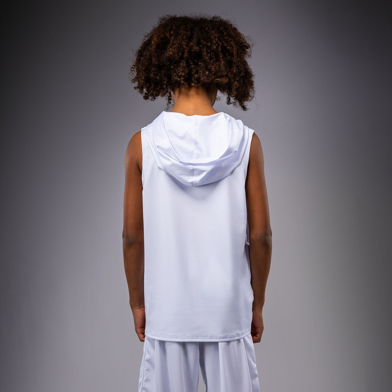 Venum Elite Kids Sleeveless Dry-Tech Hoodie - White