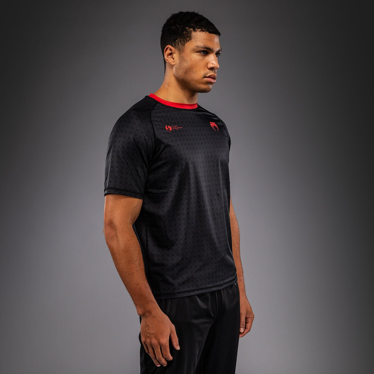 Venum x Roger Gracie Signature Dry Tech T-Shirt - Black/Red