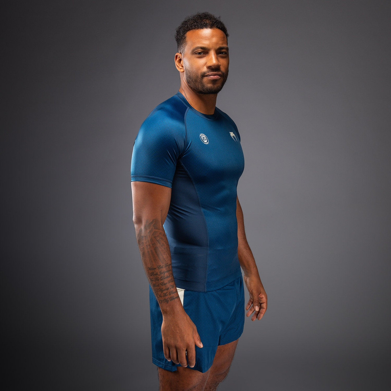 Venum x Roger Gracie Academy Short Sleeve Rashguard - Blue