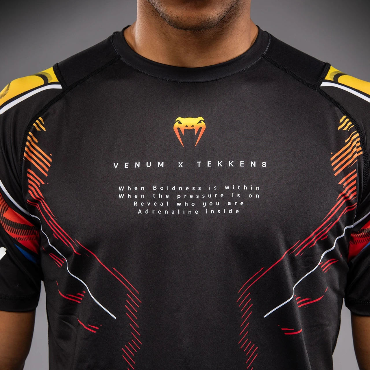 Venum x TEKKEN 8 Dry-Tech T-Shirt Yoshimitsu - Black/Orange