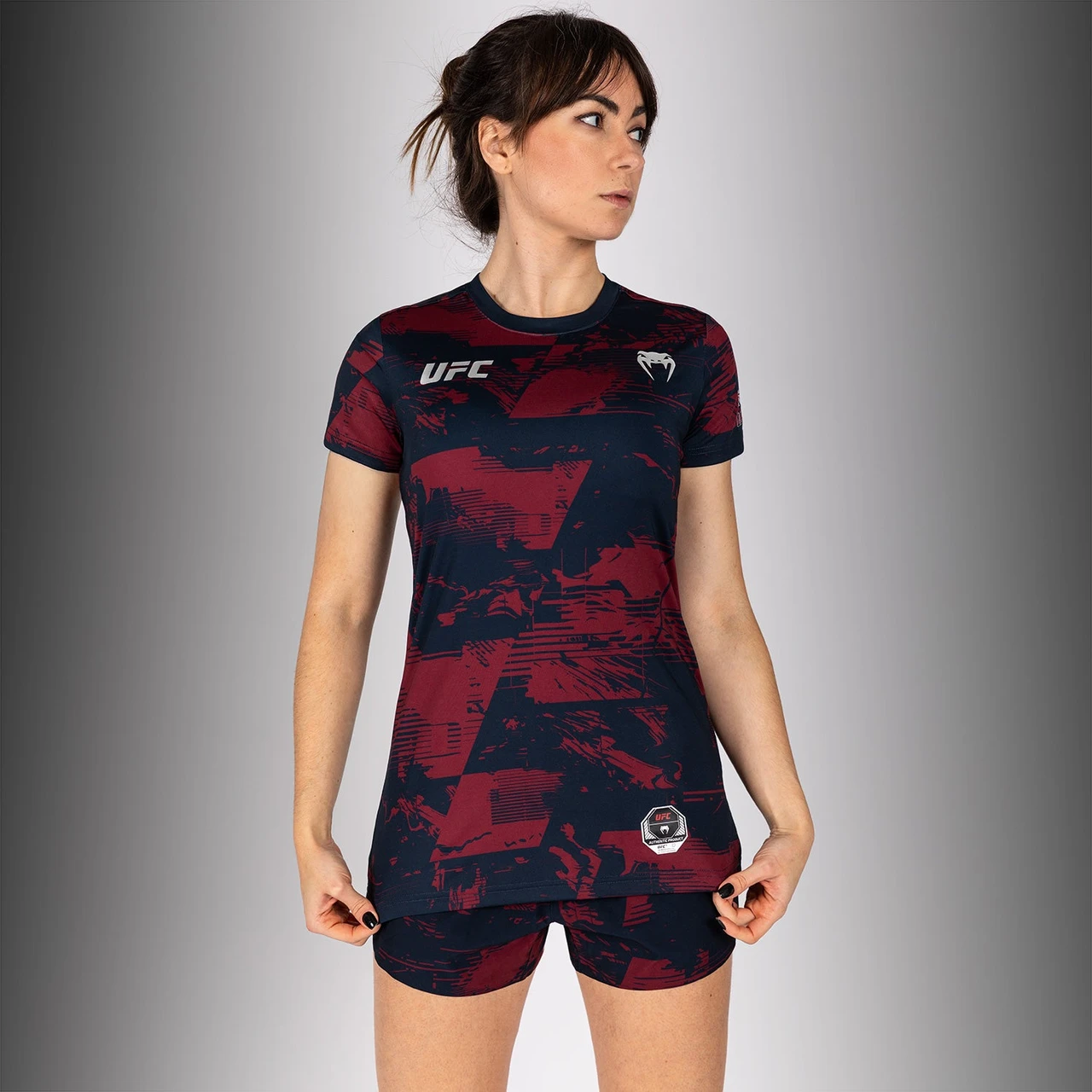 Women’s UFC Zenith by Venum Burgundy Authentic Fight Week Performance Short Sleeve T-Shirt