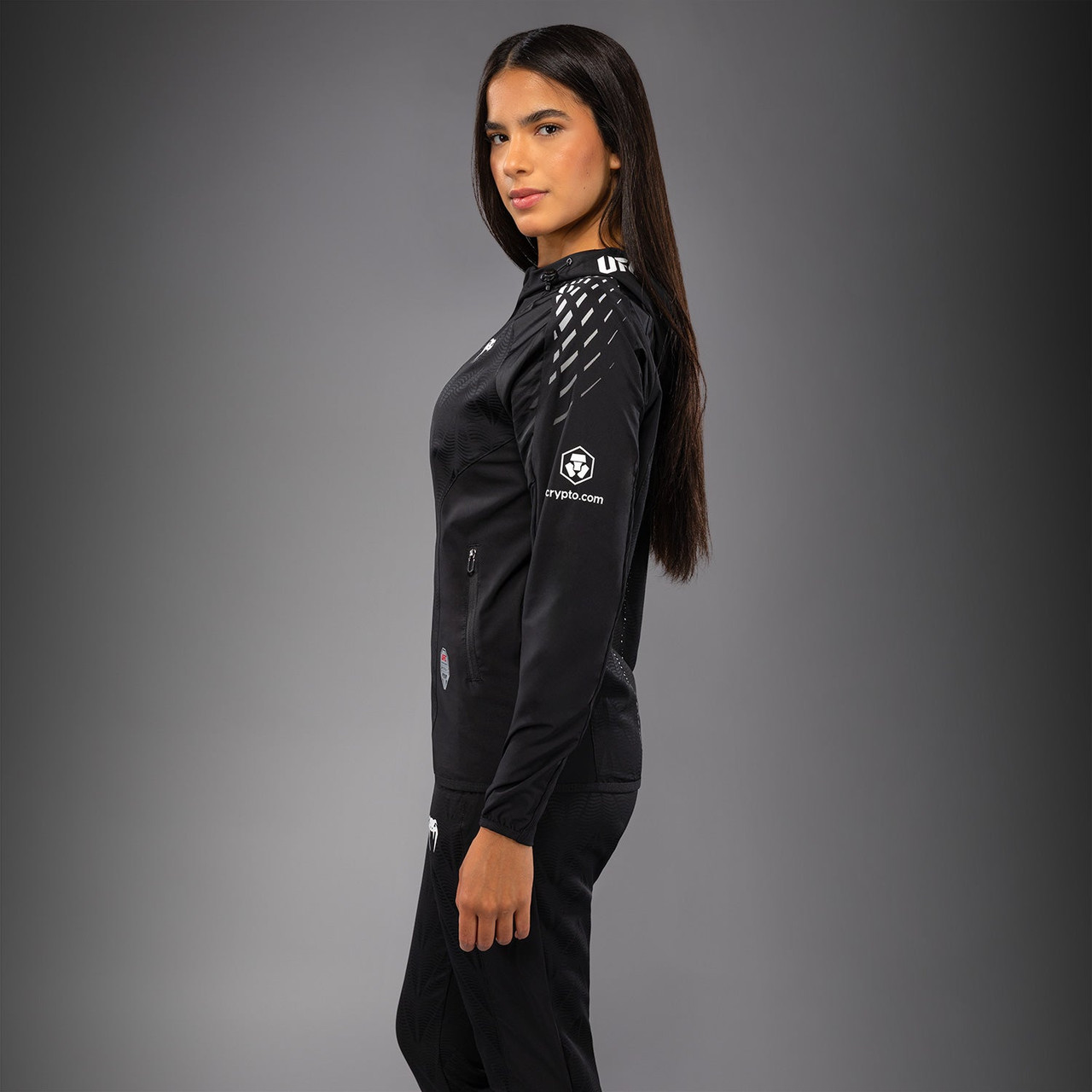 Women's UFC Zenith by Venum Black Authentic Fight Night Walkout Hoodie