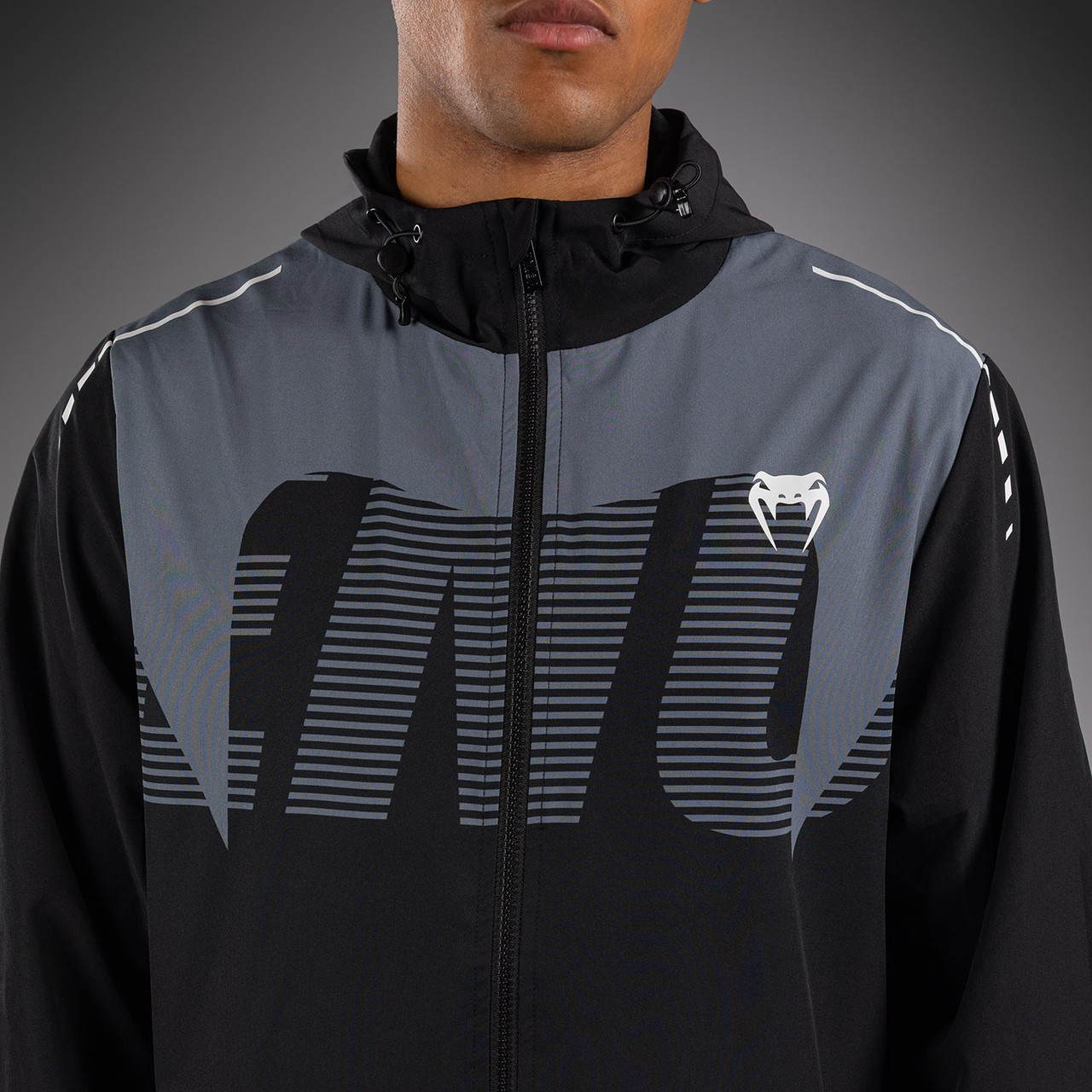 Venum Adrenaline Track Jacket - Black/Silver Grey