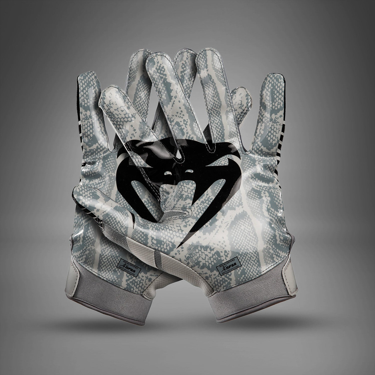 Venum Elite Football Gloves - Silver/Black