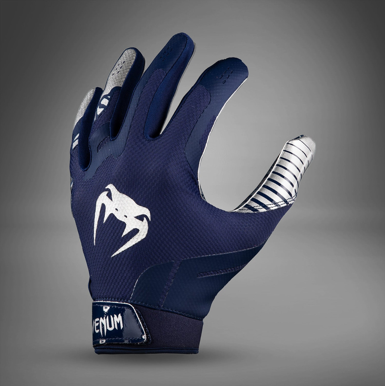 Venum Elite Football Gloves - Navy/Silver