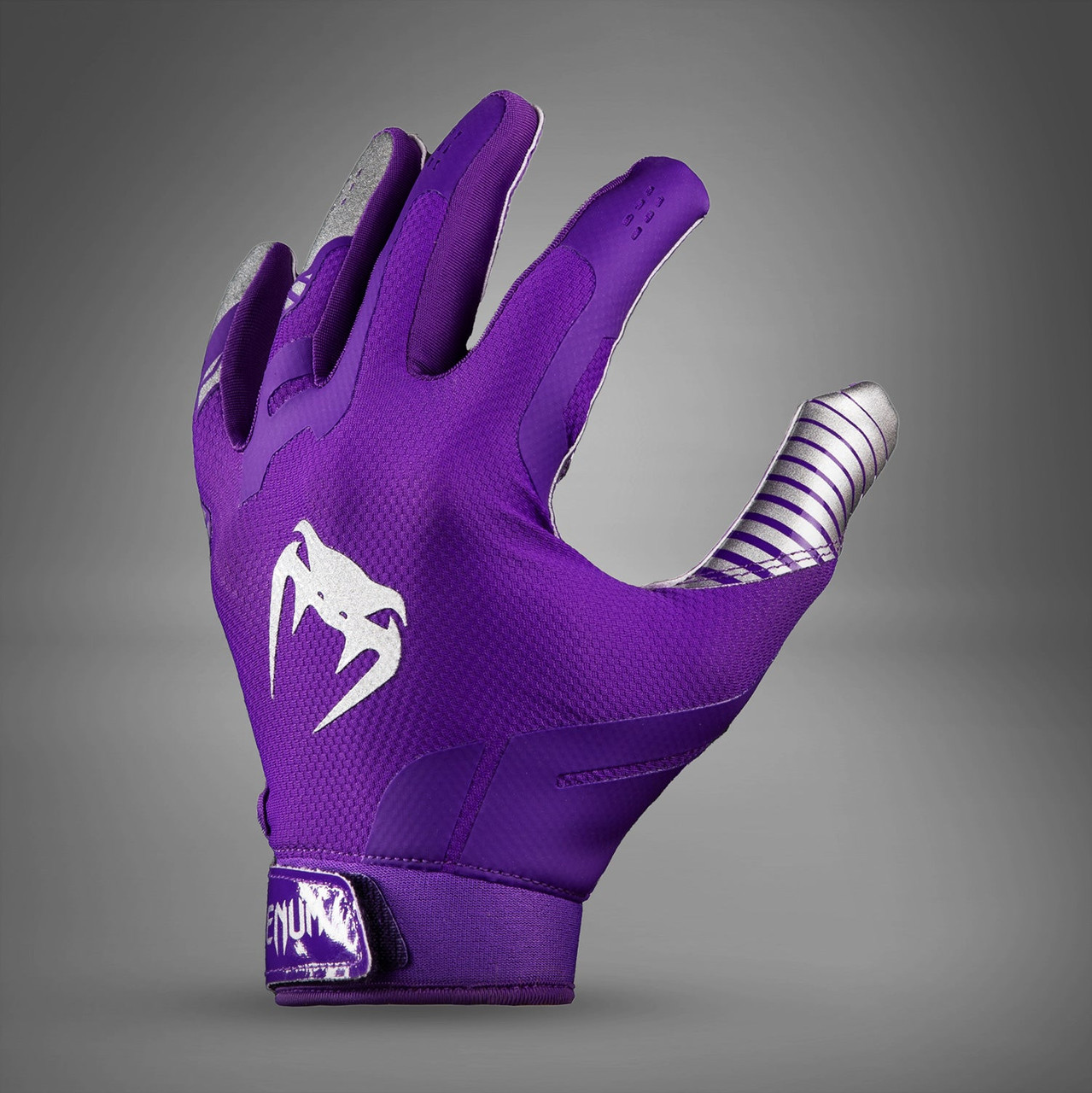 Venum Elite Football Gloves - Purple/Silver