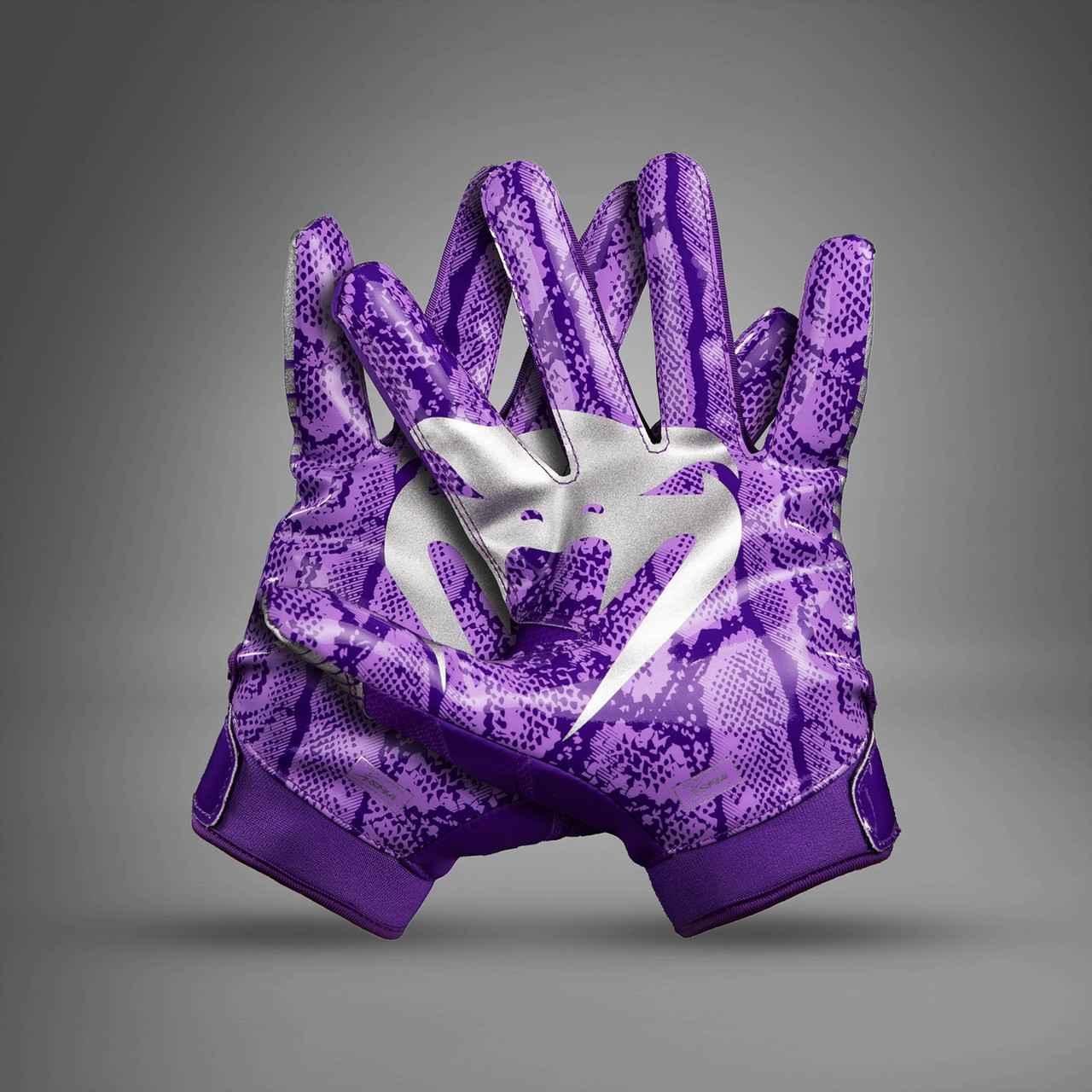 Venum Elite Football Gloves - Purple/Silver