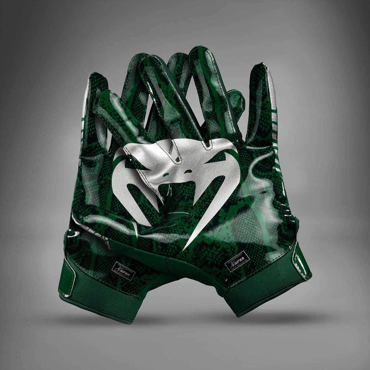 Venum Elite Football Gloves - Forest Green/Silver
