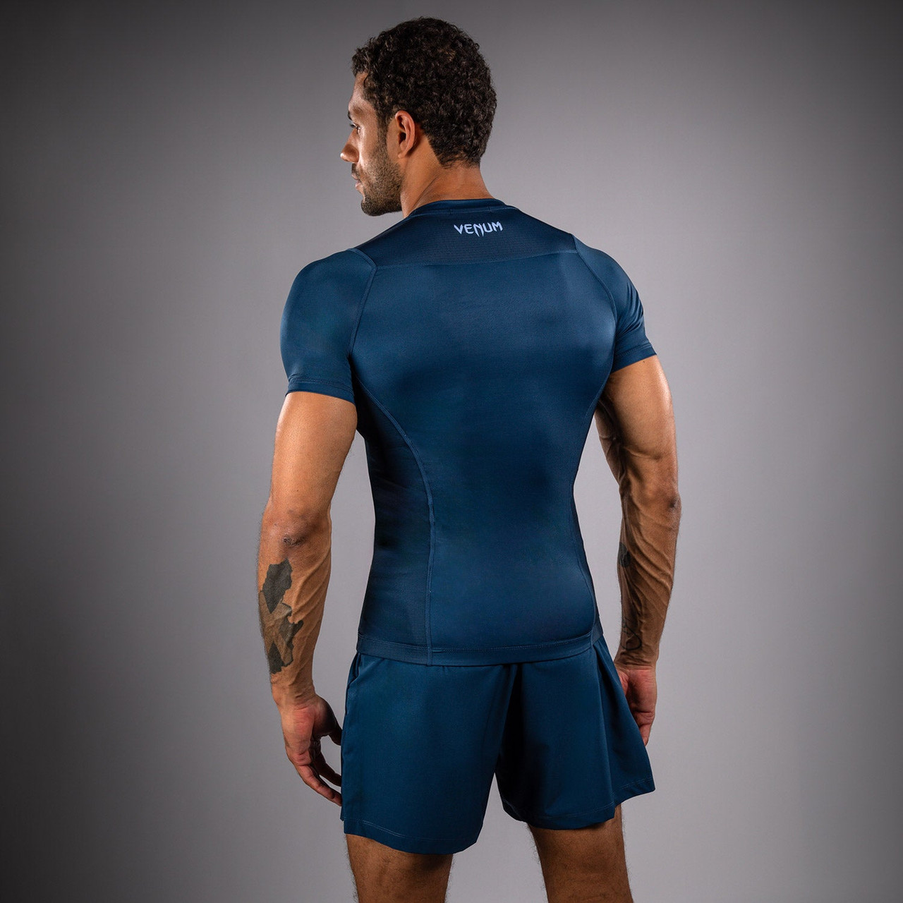 Venum No Gi Short Sleeve Rashguards - Indigo