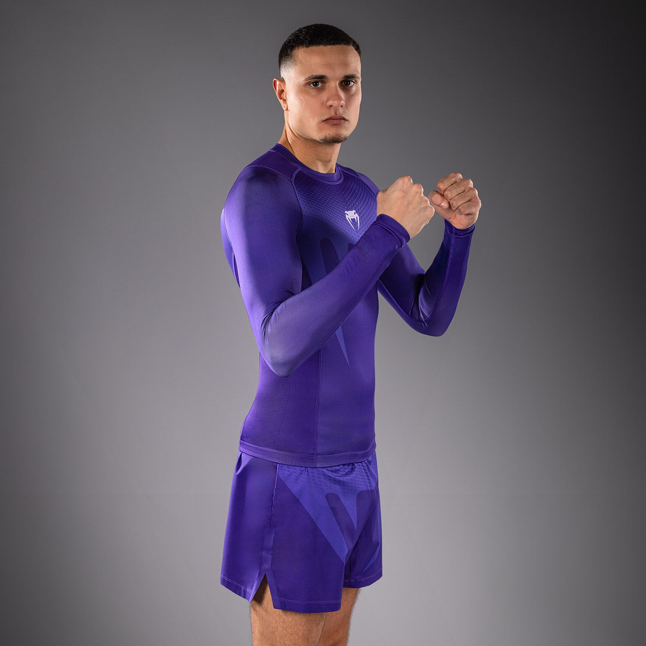 Venum No Gi Long Sleeve Rashguards - Purple