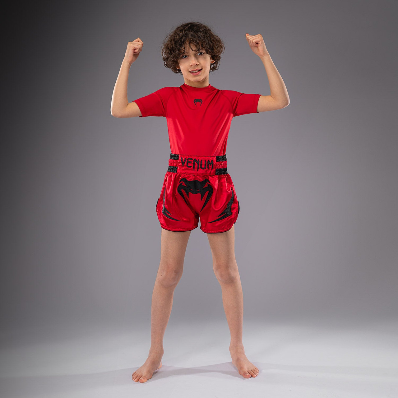 Venum Inferno Kids Muay Thai Shorts - Red
