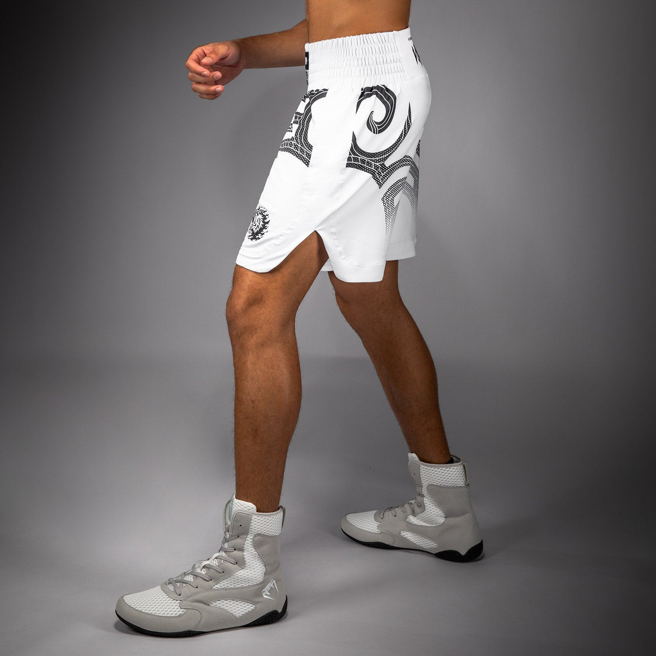 Venum x Mike Tyson Tiger Boxing Shorts - Optical White/Deep Black