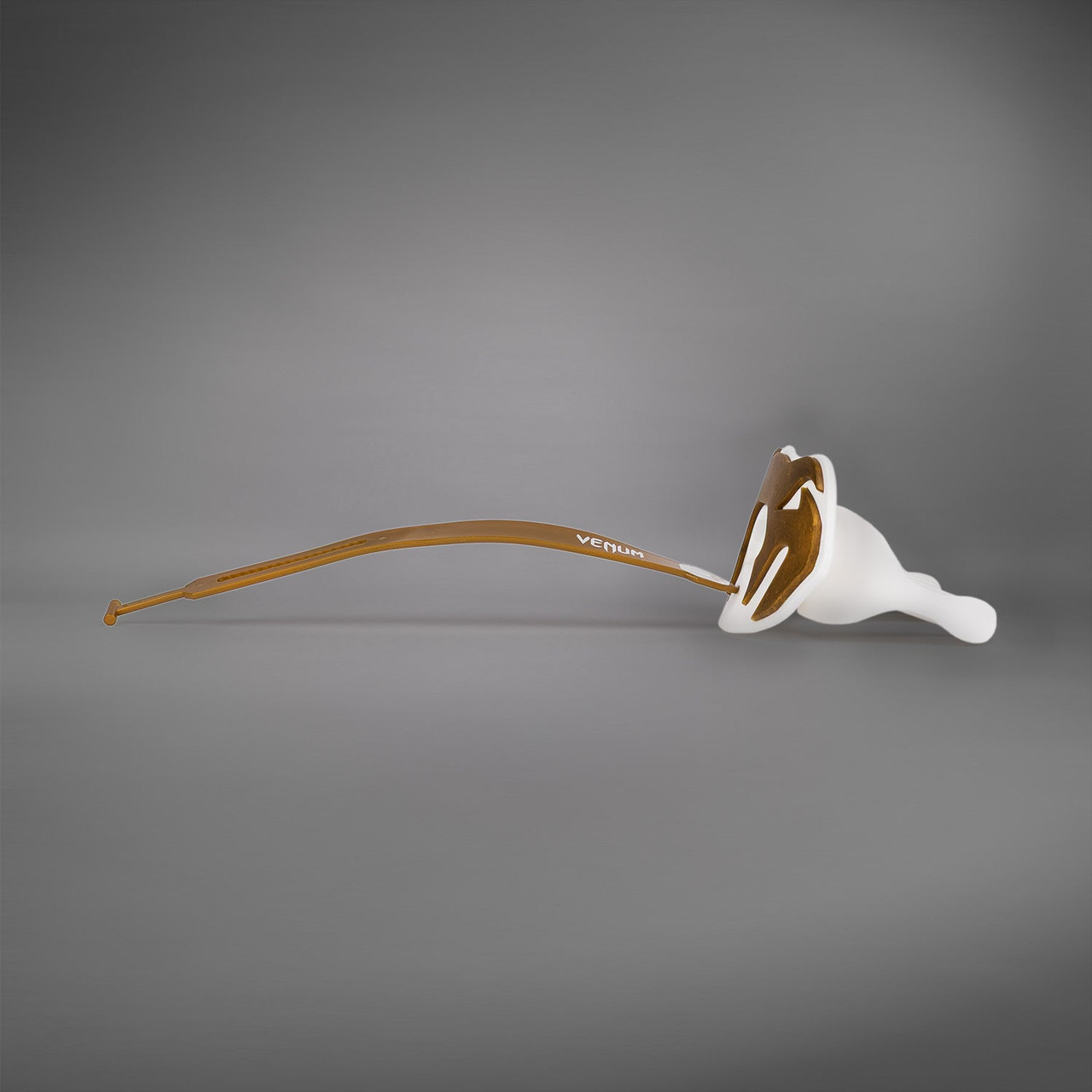 Venum Elite Lip Protector Mouthguard Logo Edition - White/Gold