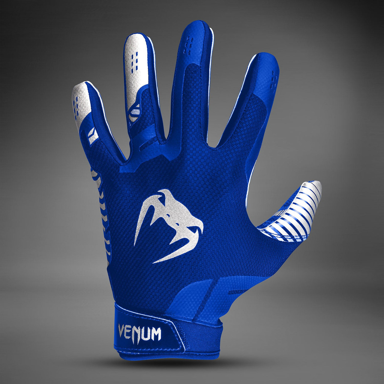 Venum Elite Football Gloves - Royal Blue/Silver