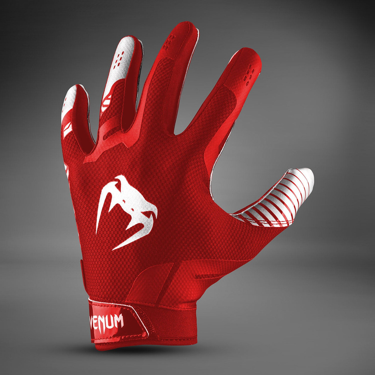 Venum Elite Football Gloves - Red/Silver