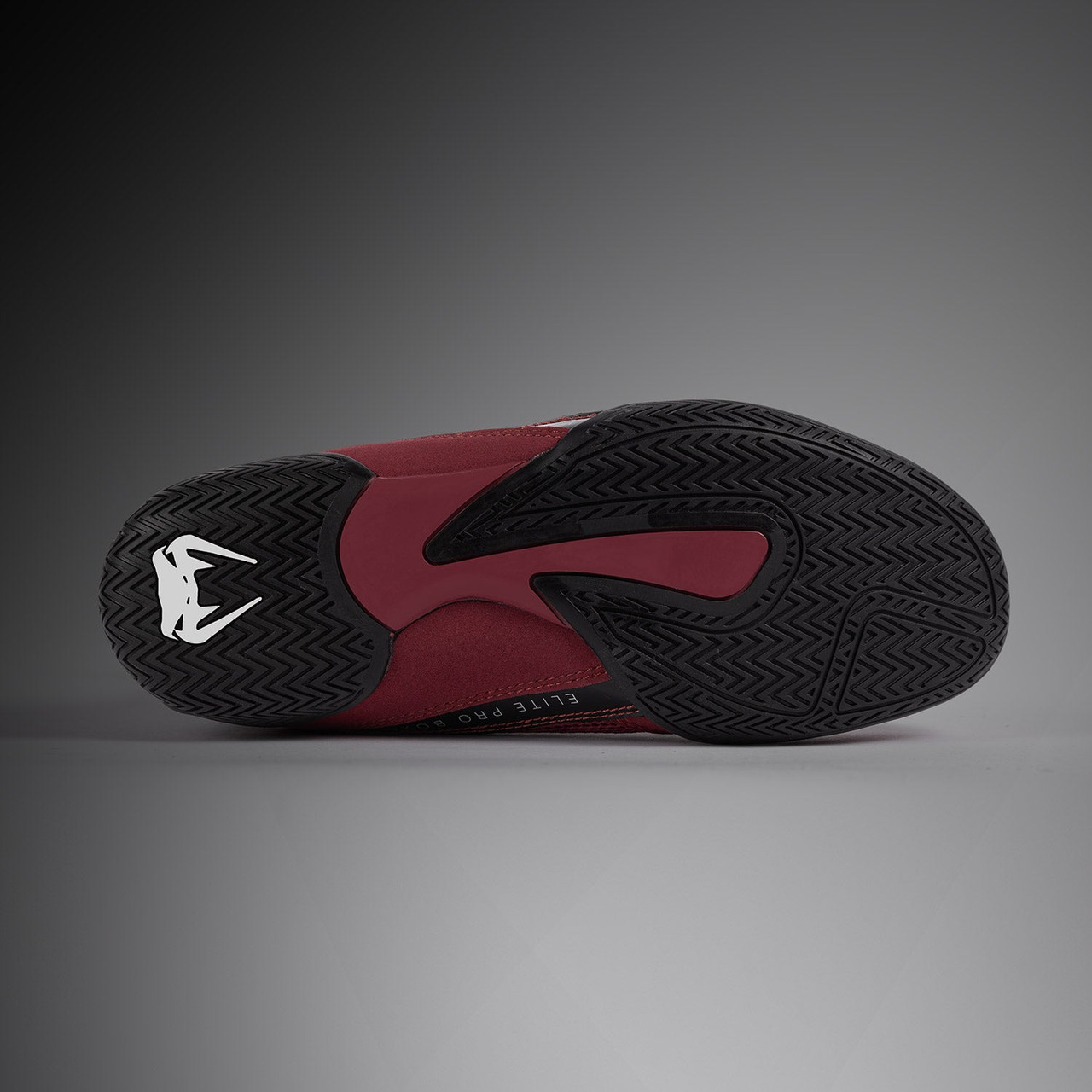 Venum Elite Boxing Shoes - Burgundy / Silver