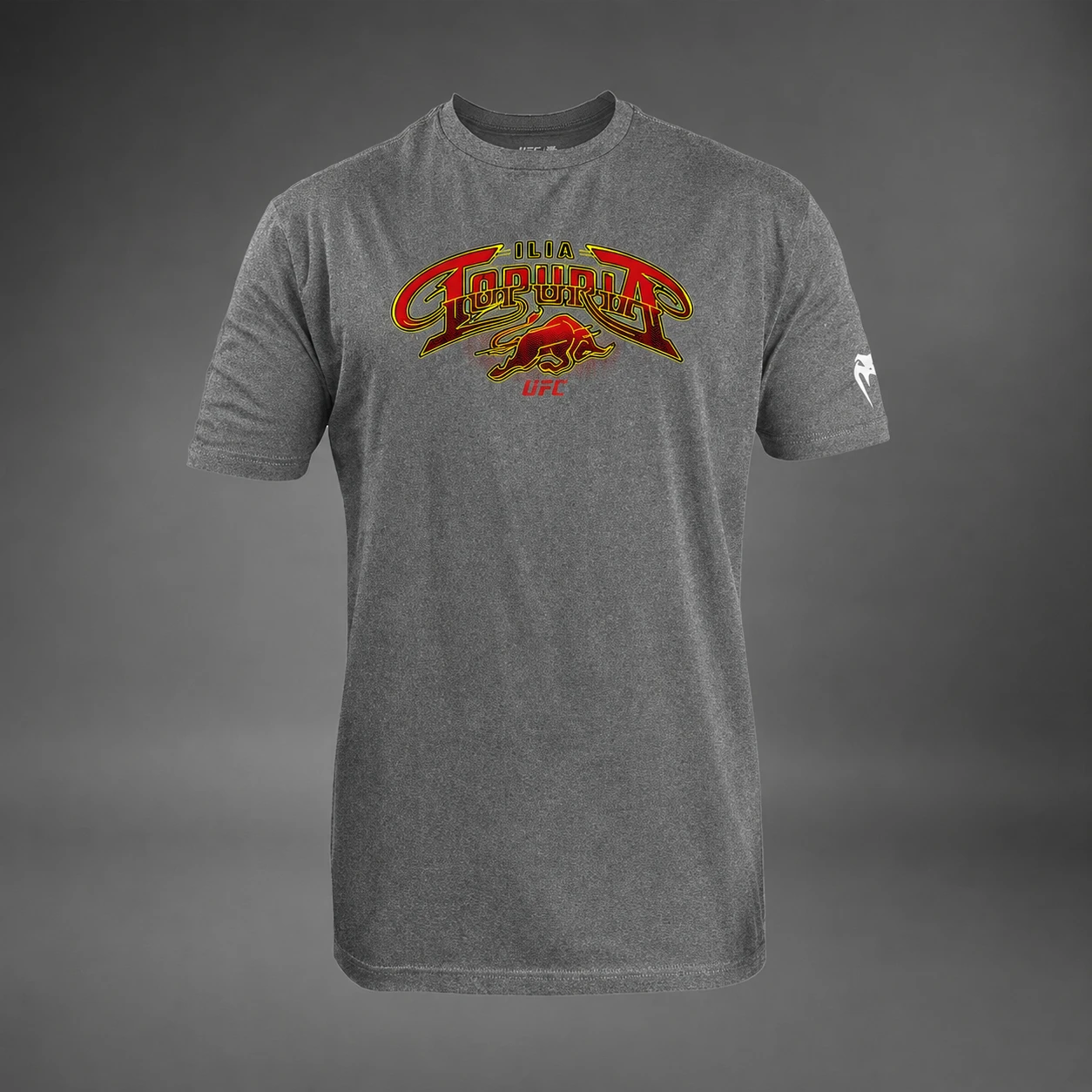 Men's UFC Unrivaled by Venum Heather Grey Ilia Topuria T-Shirt