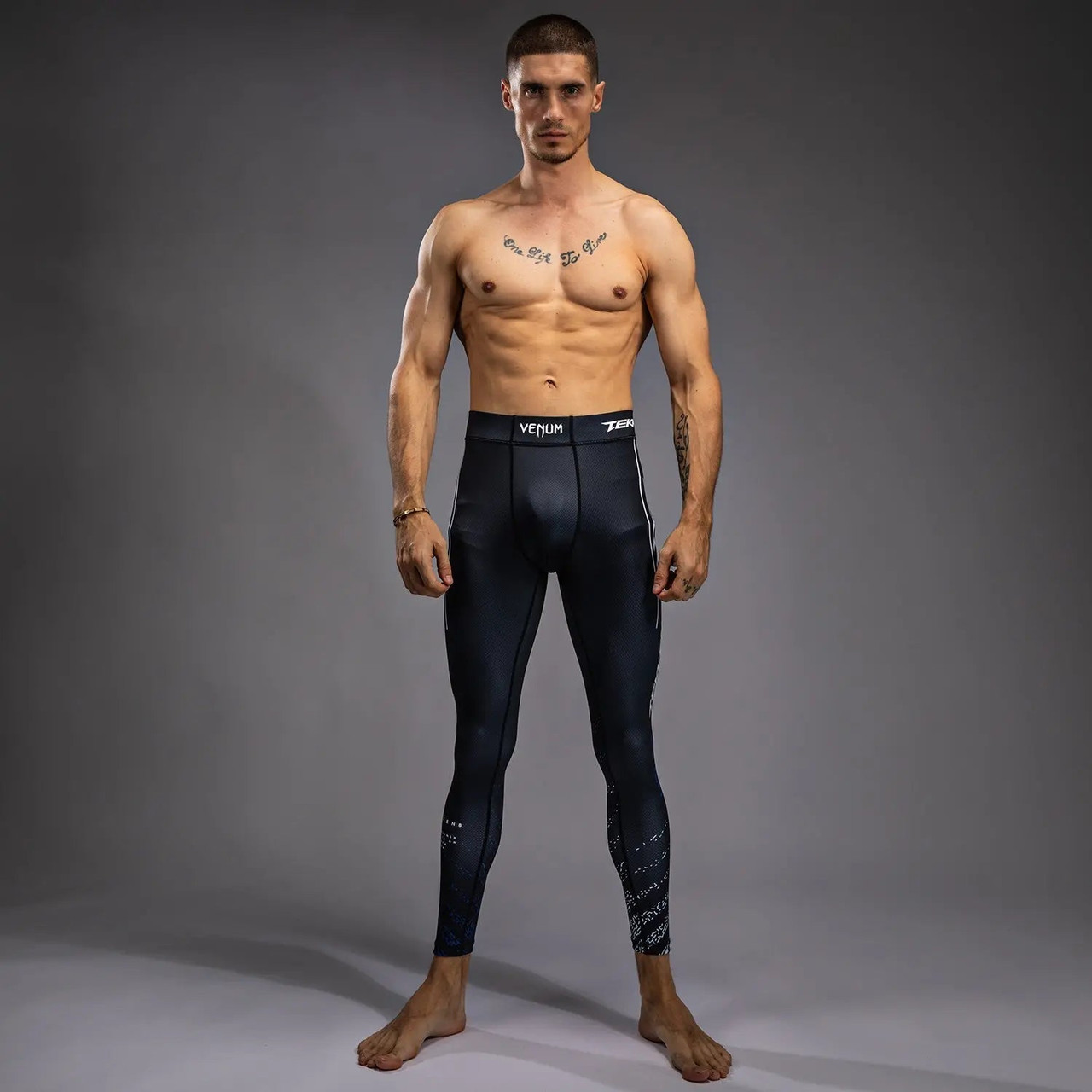 Venum x TEKKEN 8 - Jin Kazama Spats - Blue/Black/White