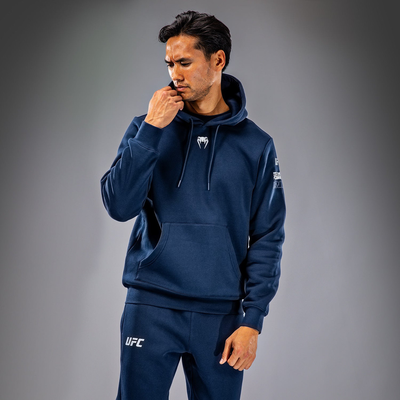 UFC Fusion by Venum Fight Week Men’s Pullover Hoodie - Solid Oceanic Blue