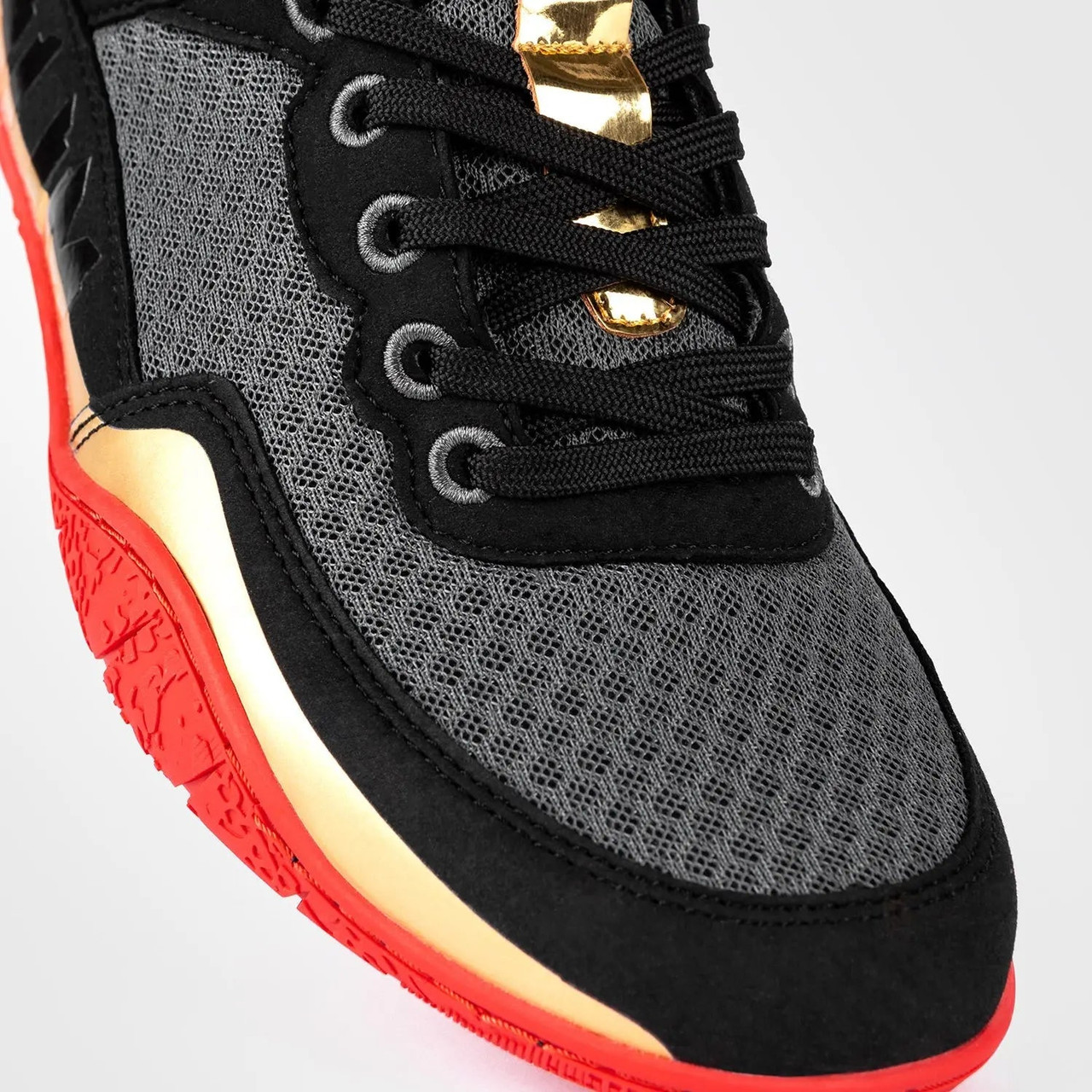 Venum Elite Wrestling Shoes - Black/Gold/Red