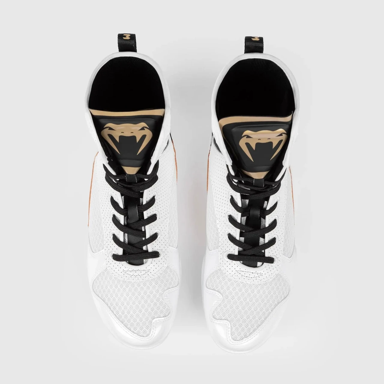 Venum Elite Boxing Shoes - White/Black/Gold