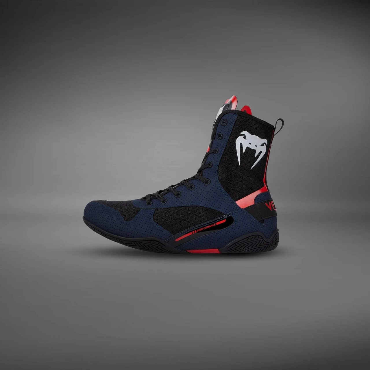 Venum Elite Boxing Shoes - Navy/Black/Red