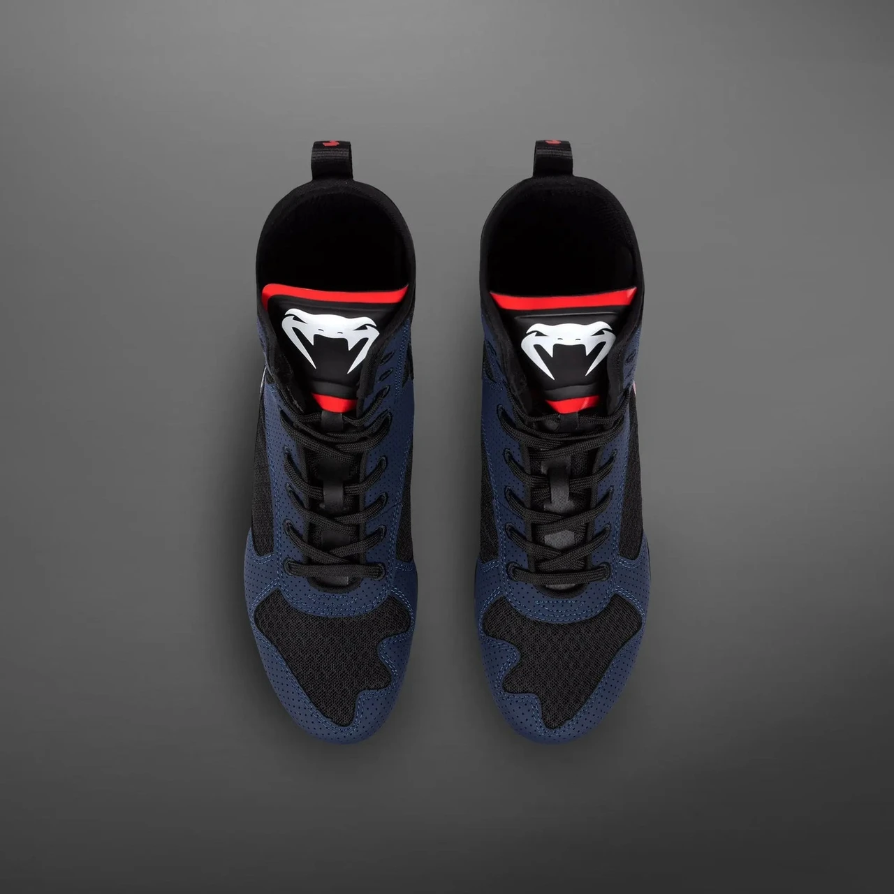 Venum Elite Boxing Shoes - Navy/Black/Red