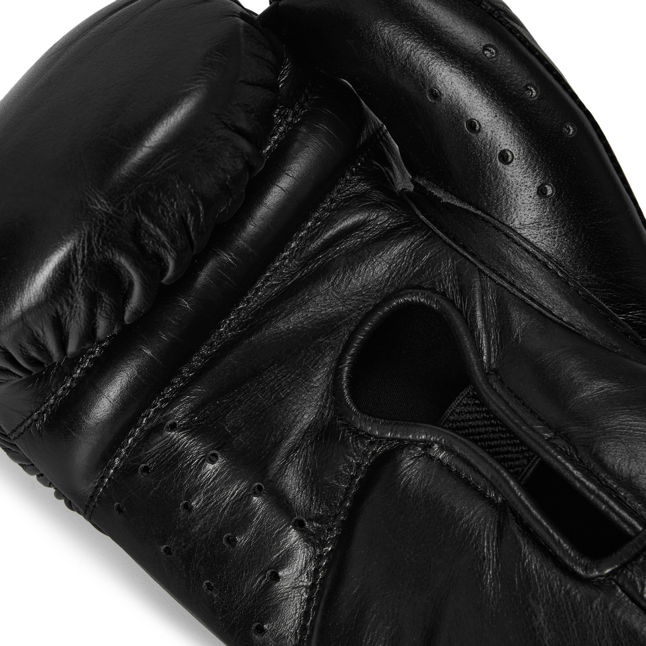 Everlast Elite Pro Leather Training Gloves Hook & Loop - Black