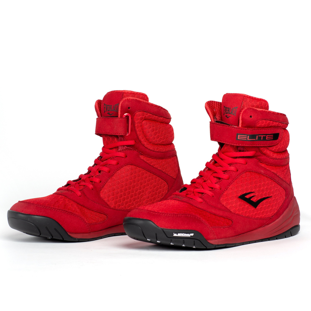 Everlast Red Elite Boxing Shoe, Glove and Hand Wrap Bundle