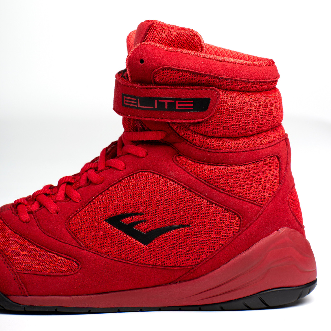 Everlast Red Elite Boxing Shoe, Glove and Hand Wrap Bundle