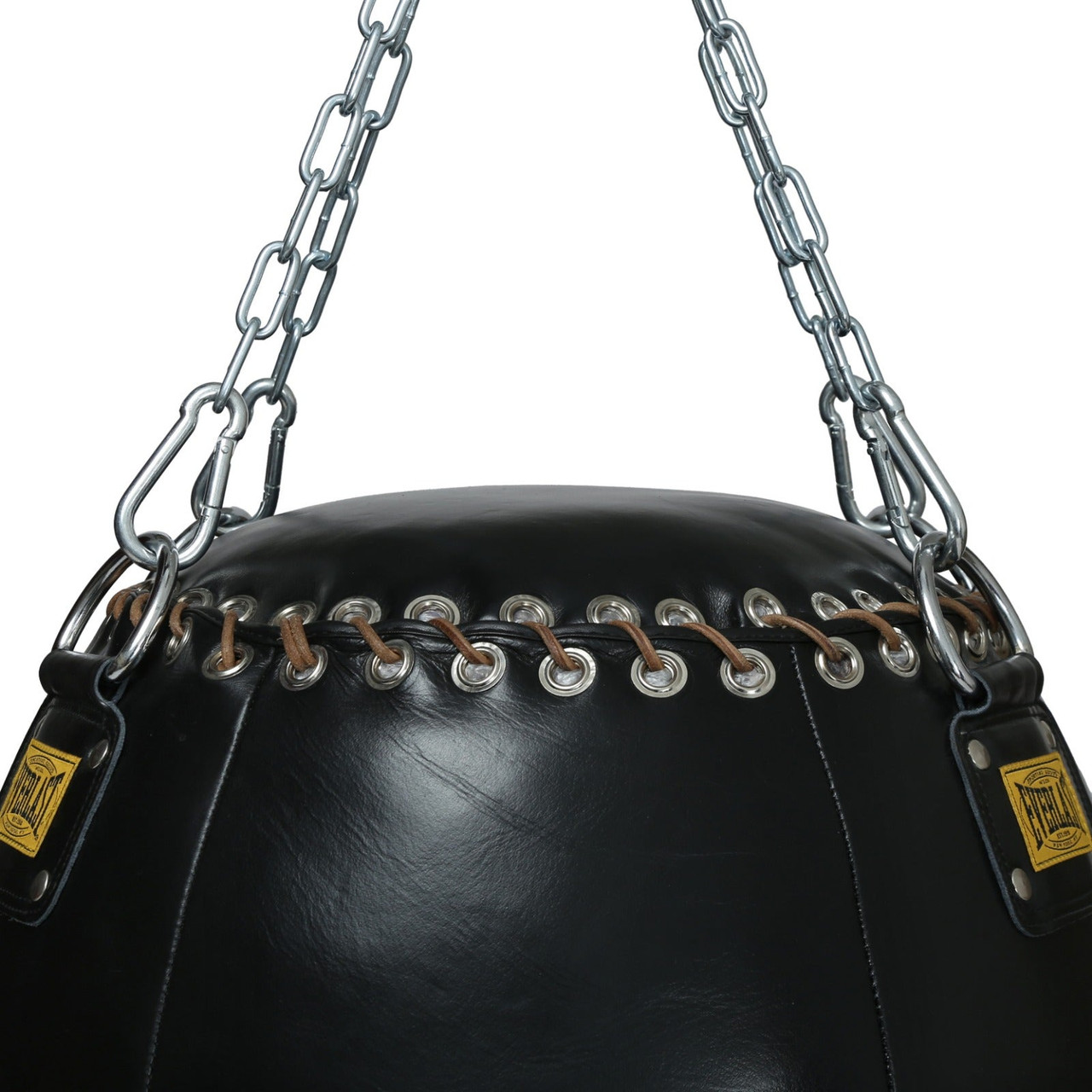 Everlast 1910 Pro Leather Wrecking Ball 90lb Punching Bag - Black