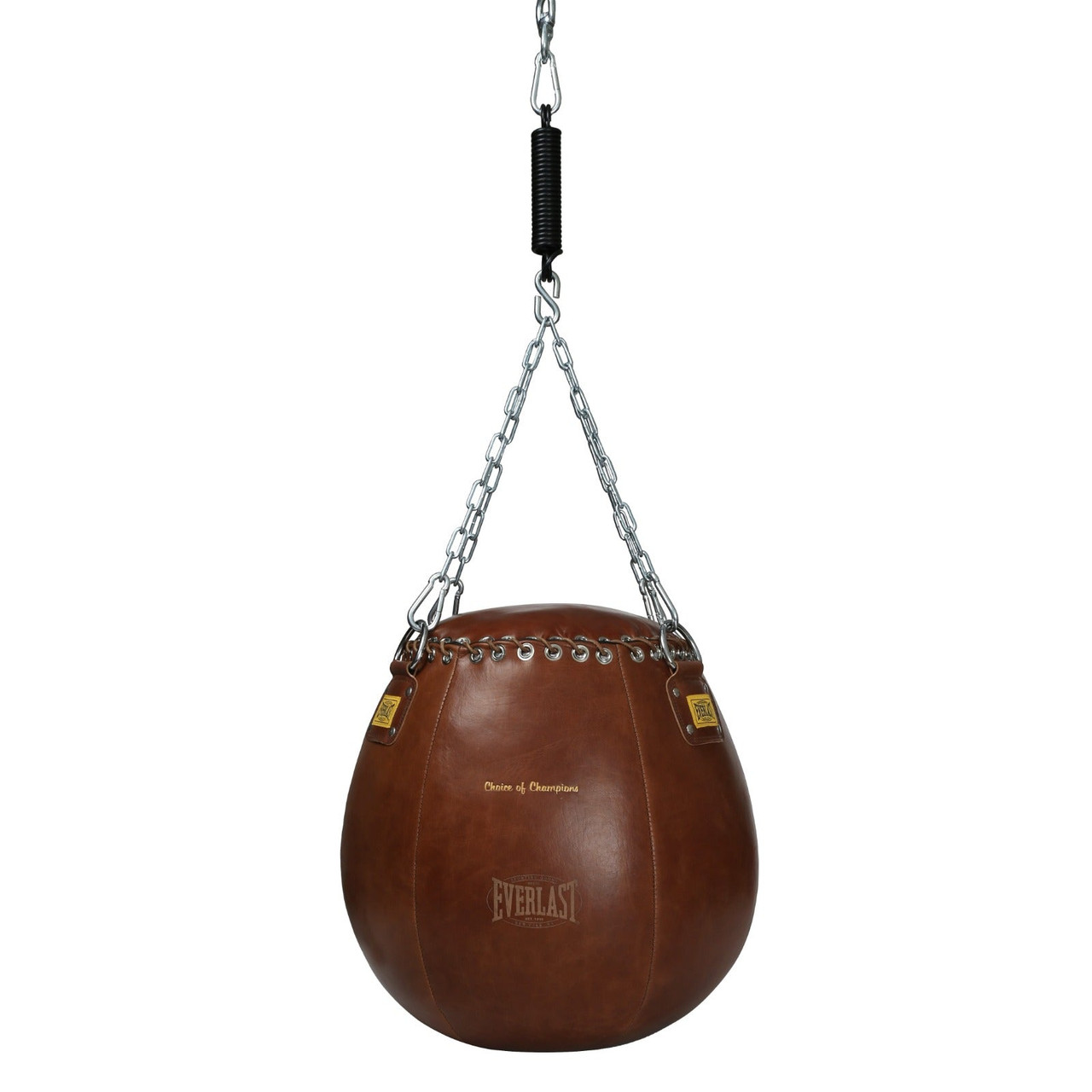 Everlast 1910 Pro Leather Wrecking Ball 90lb Punching Bag - Brown