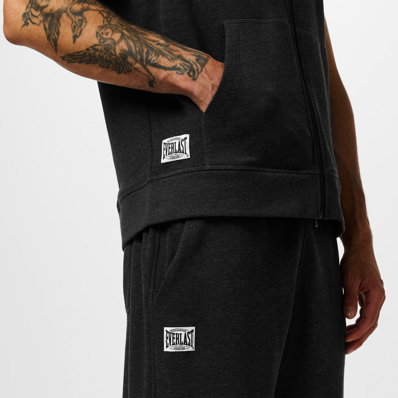 Everlast Men's Box Sweatpants - Charcoal/Merlot