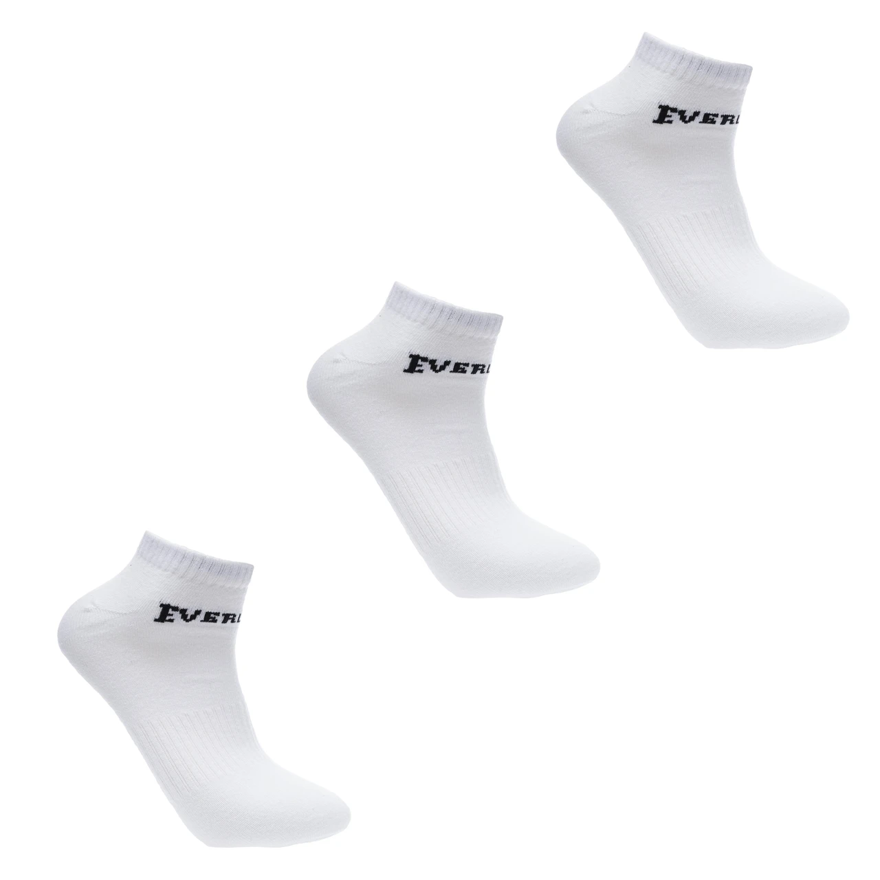 Everlast Men's Sneaker Socks 3 Pack - White