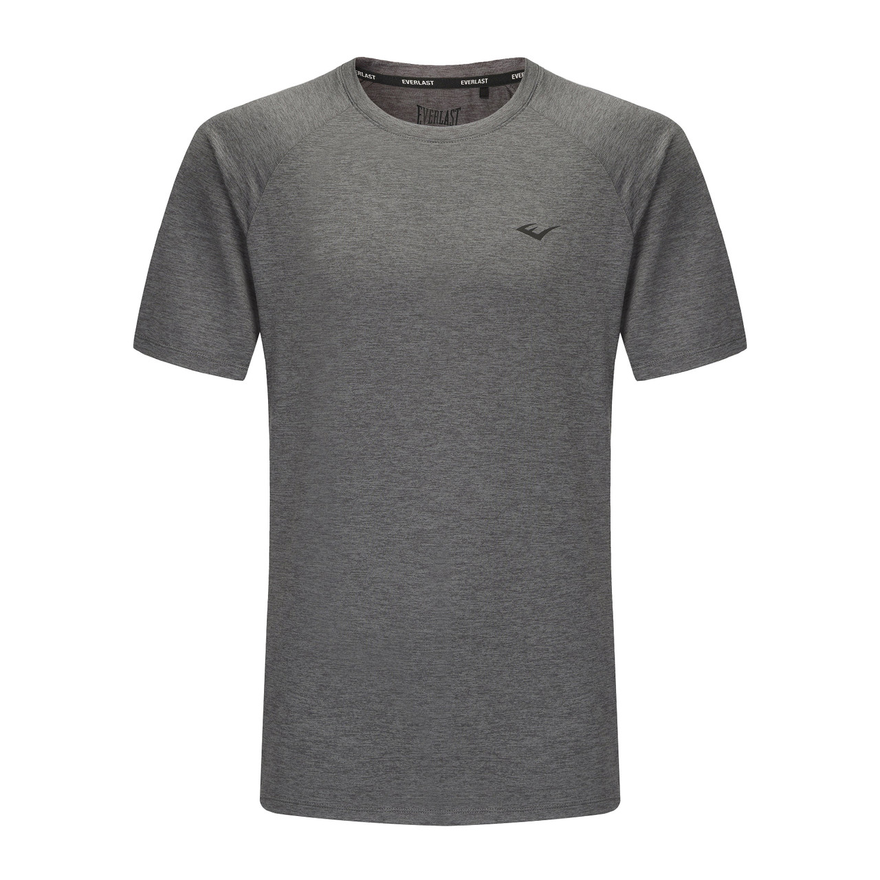 Everlast Flex Short Sleeve Performance Gym Top - Charcoal/Merlot