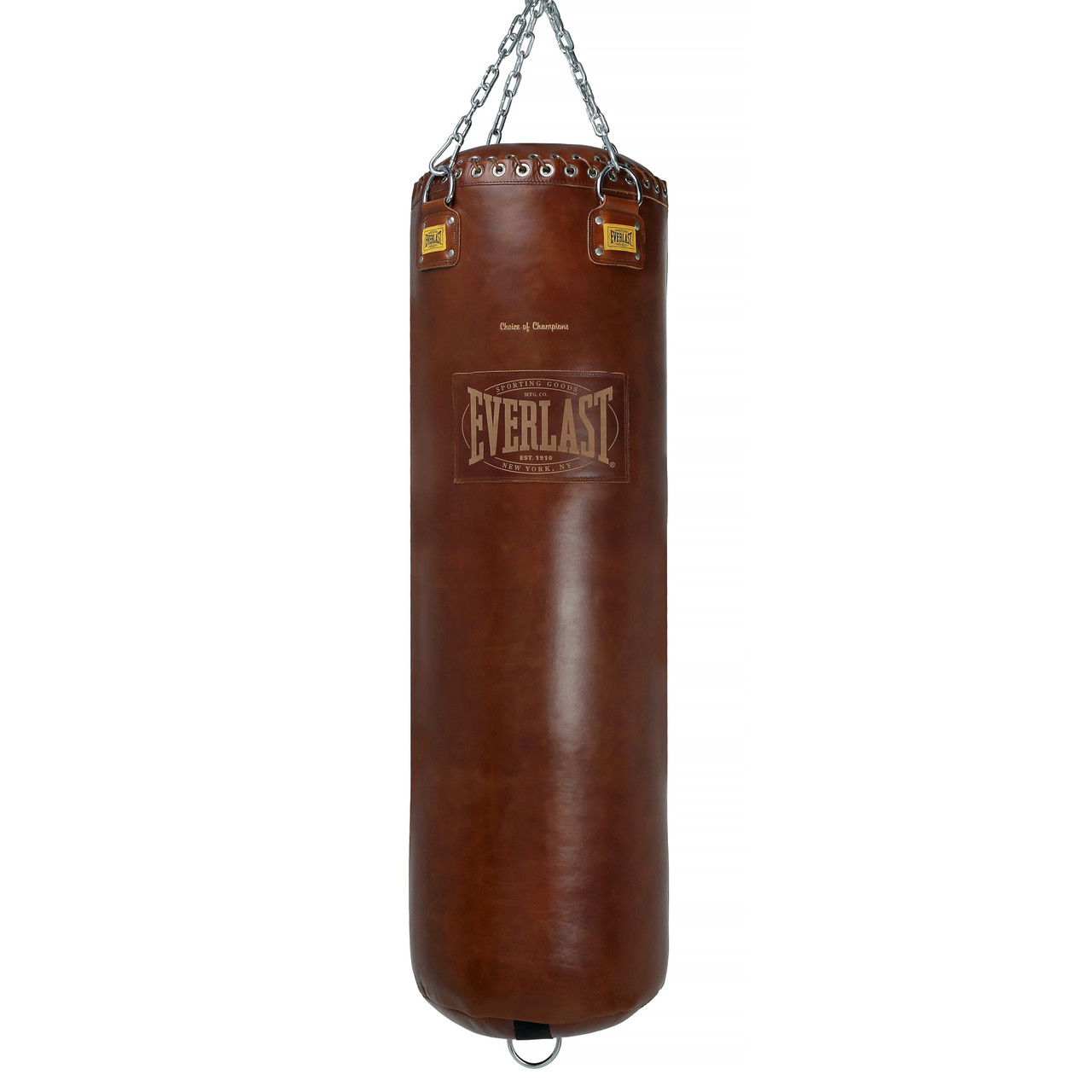 Everlast 1910 Pro 100lb Leather Heavy Punching Bag - Brown
