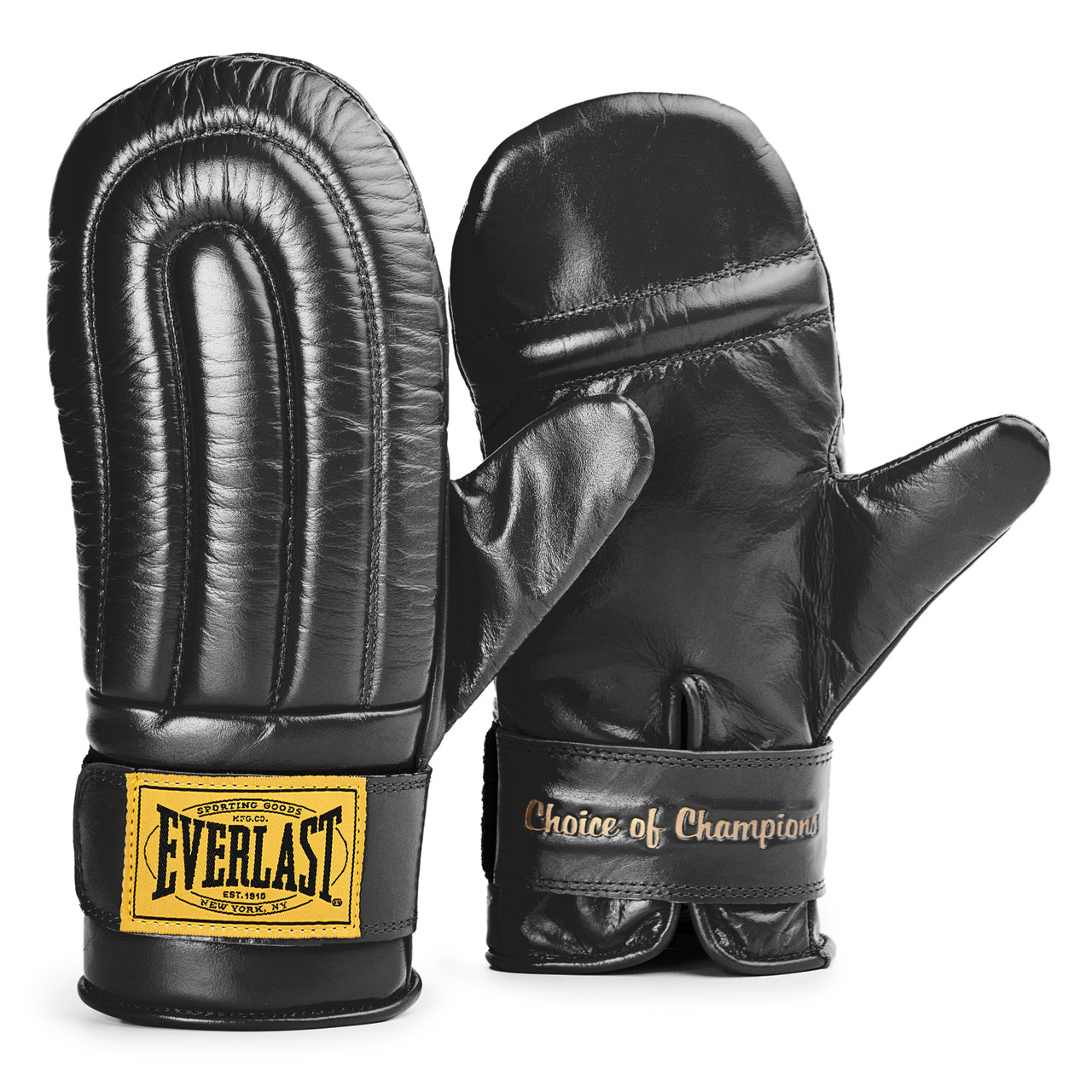 Everlast 1910 Pro Leather Bag Mitts - Black